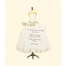 White Wed/Deb Dress Folding Card